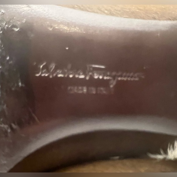 Salvatore Ferragamo Calf Hair Leather Knee High Boots Brown 6.5 - Picture 8 of 14